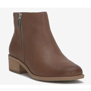 Lucky Brand Size 9 Brown Leather Ankle‎ Booties Boots Baelee Women's